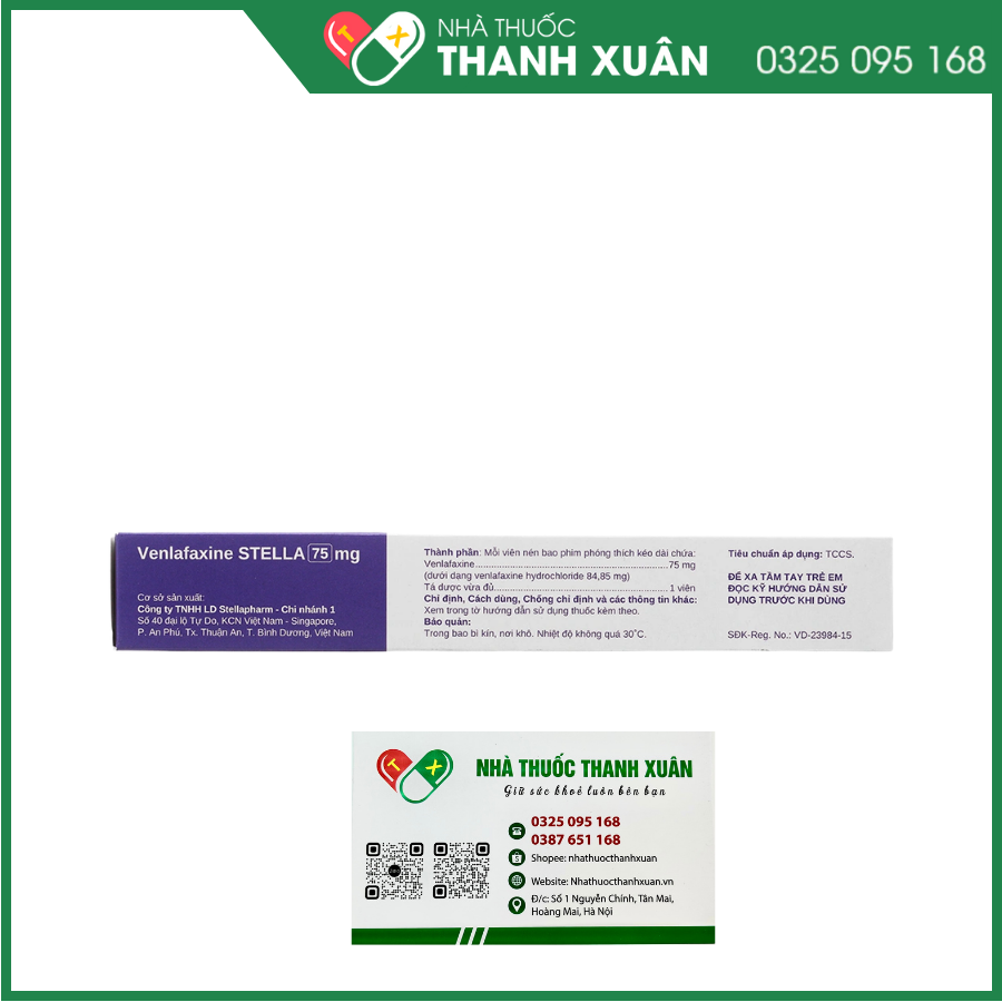 Venlafaxine STELLA 75mg điều trị các cơn trầm cảm nặng